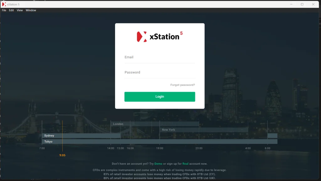Możesz teraz zalogować się na swoje konto XTB xStation i rozpocząć handel
